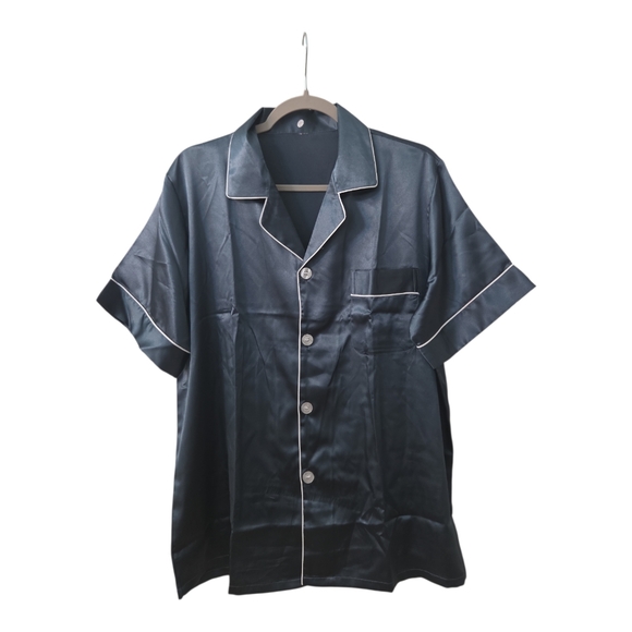 Zuevi Men's Silk Pajama Top - Picture 2 of 8